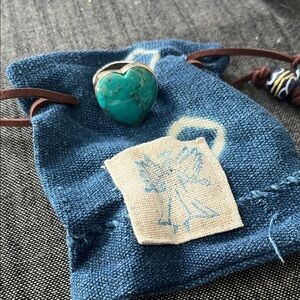 Jes MaHarry Turquoise Heart Ring Size 9